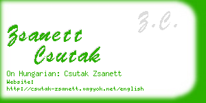 zsanett csutak business card